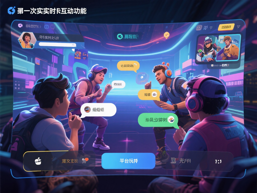 其次是实时互动功能，平台支持玩家之间的即时交流，无